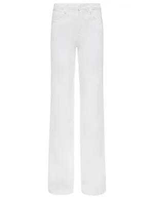 L'Agence Clayton High Rise Wide Leg Jeans in Blanc Soft Style L'Agence Clayton High Rise Wide Leg Jeans in Blanc Reinforced Belt Loops Smooth Creative Look Adult Fashion