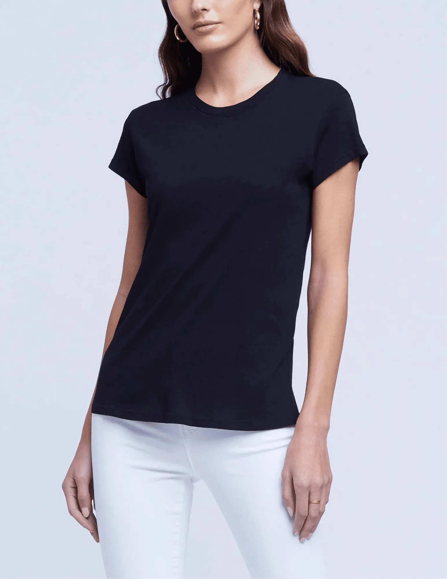 WrinkleFreeFabric L'Agence Cory Short Sleeve Tee