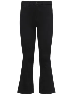 L'AGENCE Kendra High Rise Crop Flare Jeans In Black Modern Fit Contemporary Fit L'AGENCE Kendra High Rise Crop Flare Jeans In Black