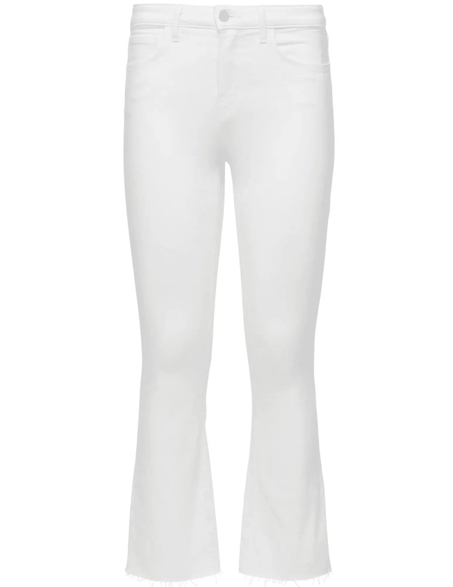 Anti Bacterial Treatment L'AGENCE Kendra High Rise Crop Flare Jeans In Blanc