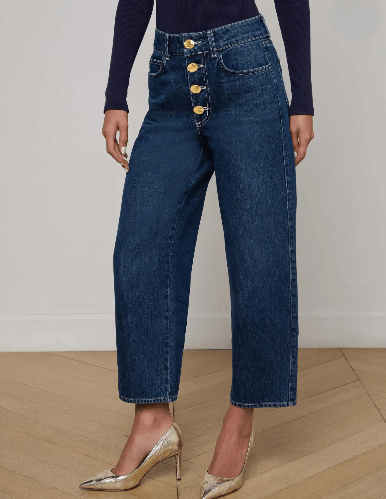 L??AGENCE Liora High Rise Cropped Jeans in Rampart Lightweight Denim Blend Spring Mood Party Look Classic