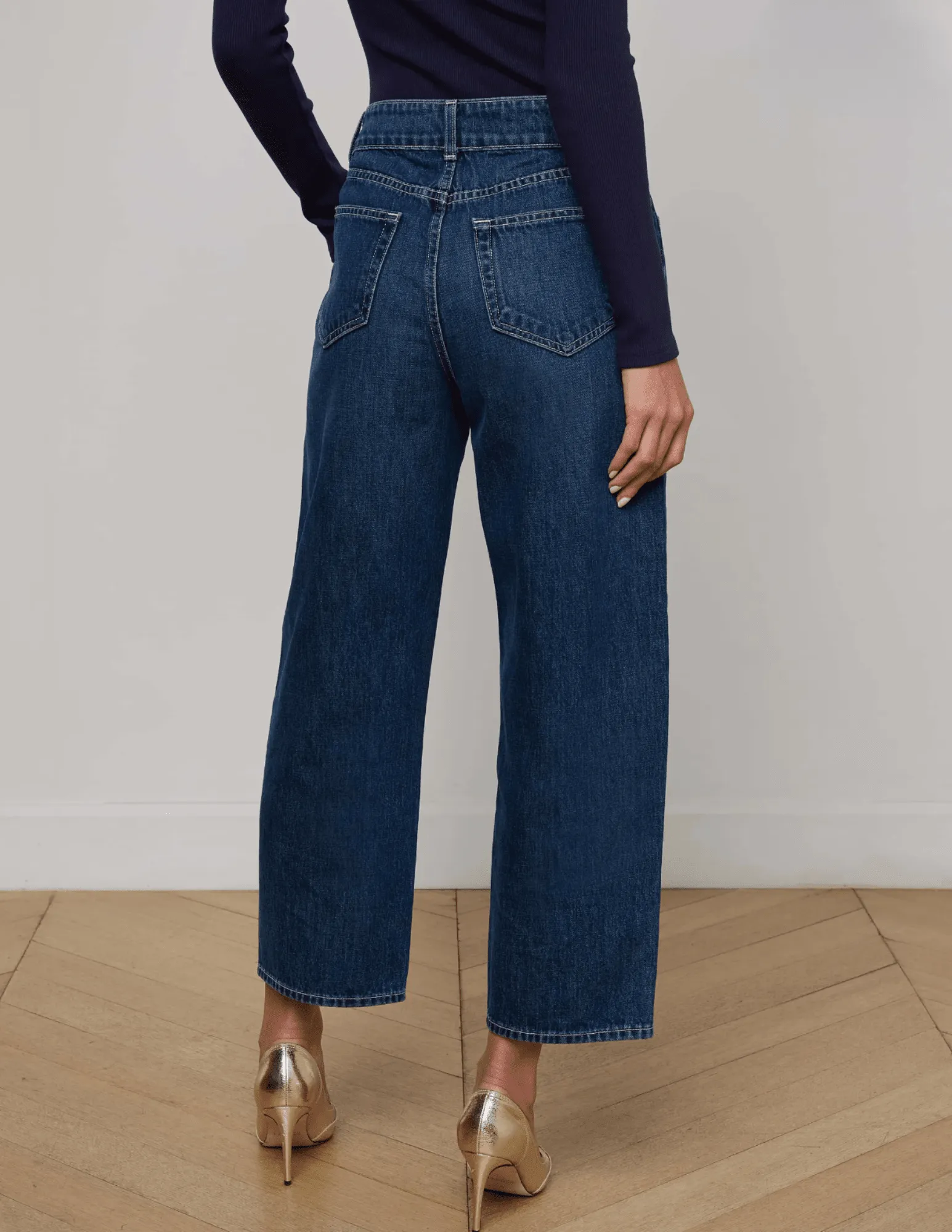 Daily Wear Festival Outfit Neutral Casual Streetwear Fan L??AGENCE Liora High Rise Cropped Jeans in Rampart