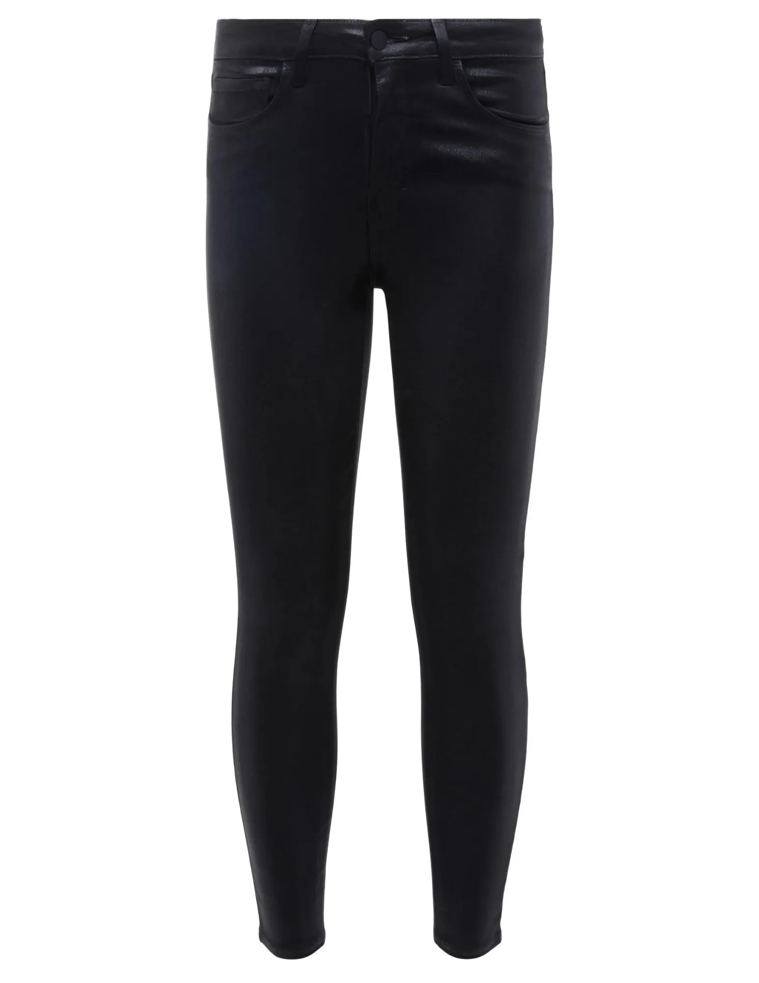 Neutral Loose L'AGENCE Margot High Rise Coated Jeans In Black Coated