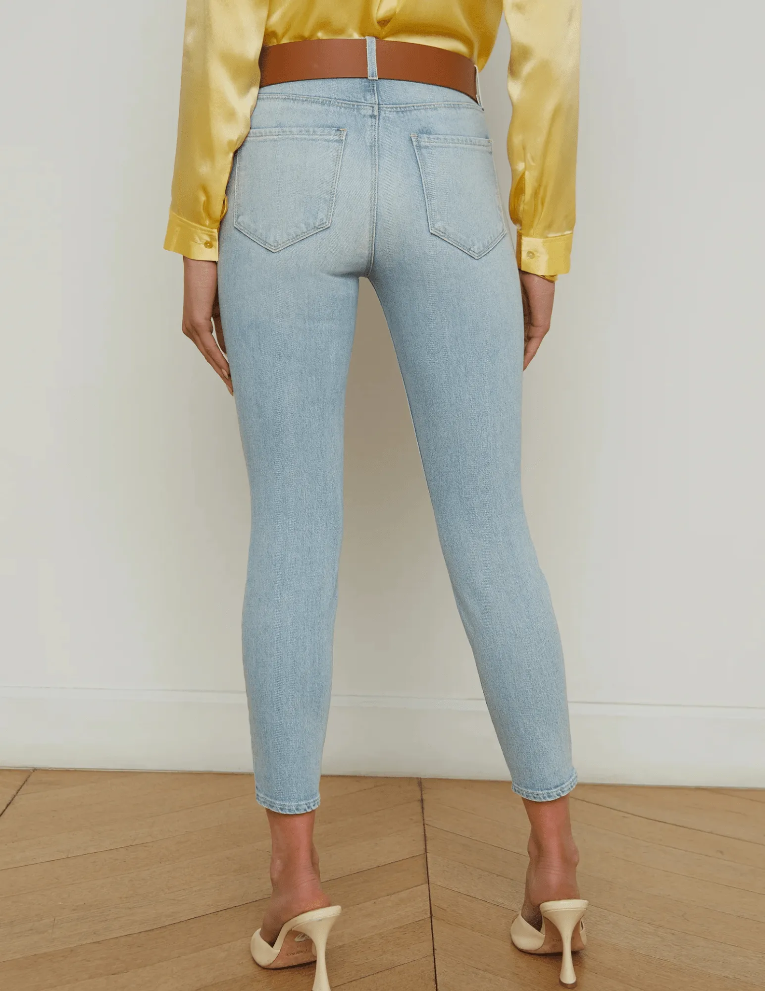 L'AGENCE Margot High Rise Skinny Jeans in Porter Faded Wash