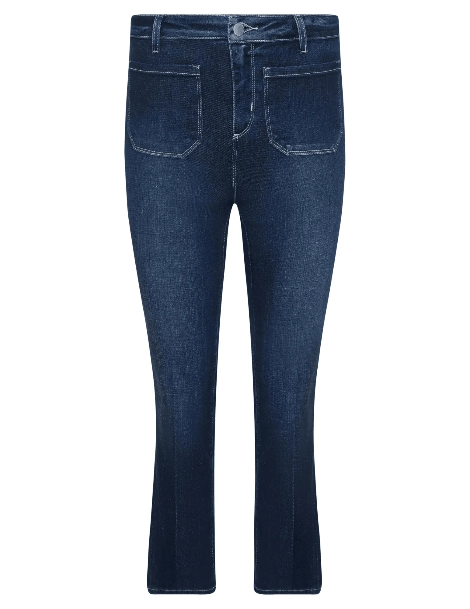 L'Agence Noya Cropped Slim Flare Jeans in Sterling Fall Outfit