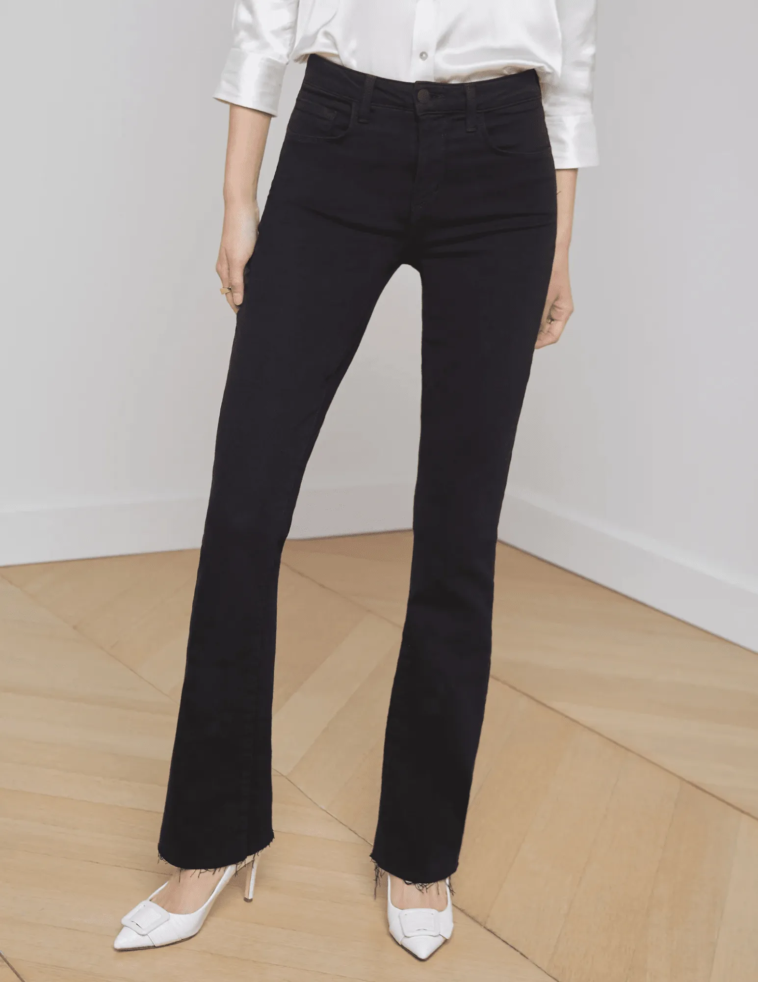 Artist Vibe Everyday Rainy Day Subtle Detail L??AGENCE Ruth High Rise Straight Jeans In Black