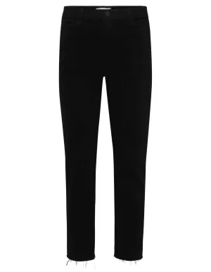 L'AGENCE Sada High Rise Cropped Slim Jeans In Black Casual Spark Effortless Design Softened Seams L'AGENCE Sada High Rise Cropped Slim Jeans In Black