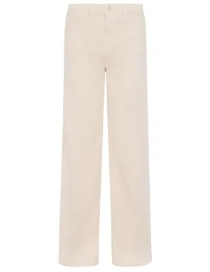 L'AGENCE Scottie Corduroy High Rise Wide Leg Jeans in French Vanilla Fashion-forward comfort Beach Day Brunch Outfit Elegant L'AGENCE Scottie Corduroy High Rise Wide Leg Jeans in French Vanilla