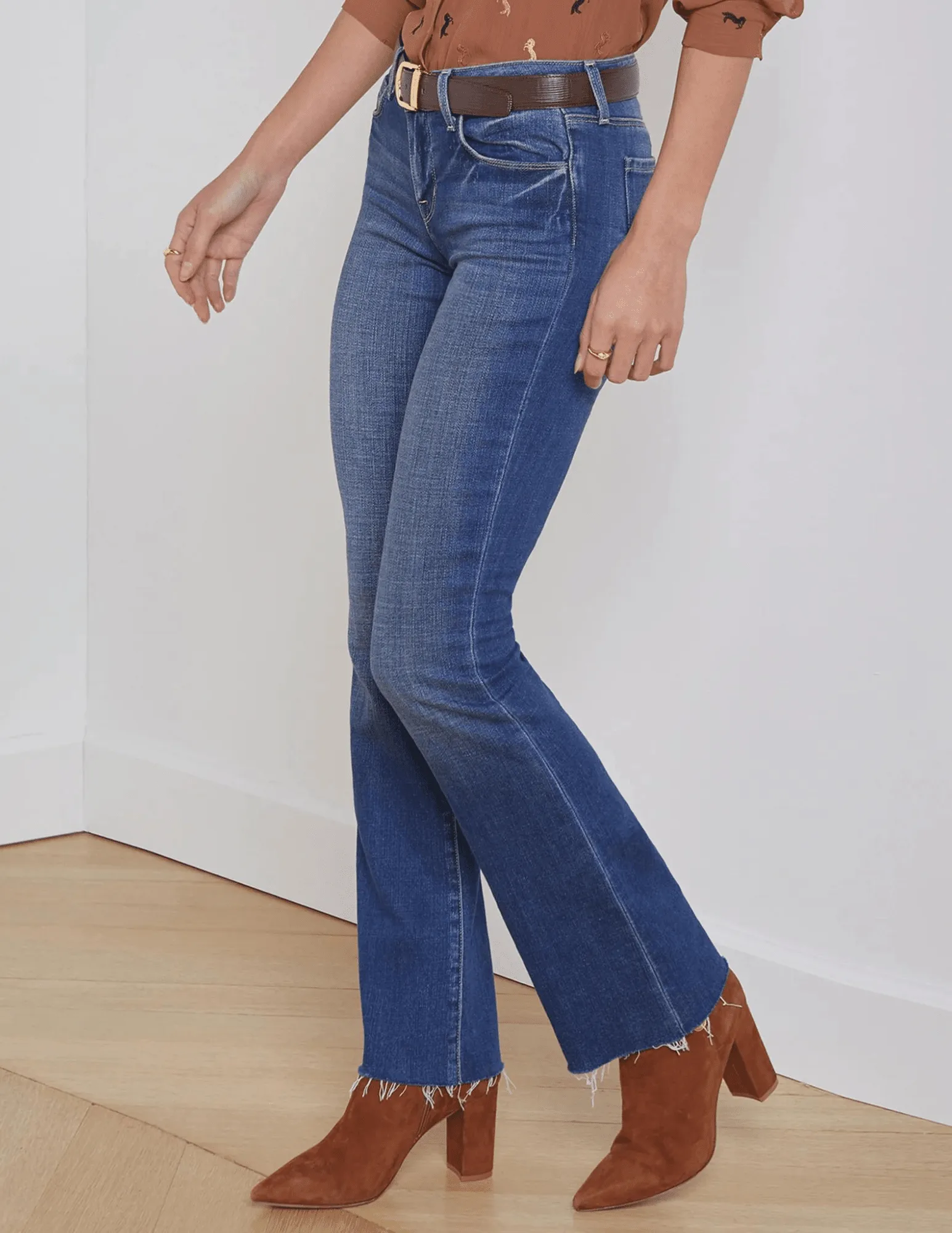 Comfortable Style Street Fashion Casual Winter Warmth L??AGENCE Sneeki Low Rise Straight Leg Jeans In Hasting