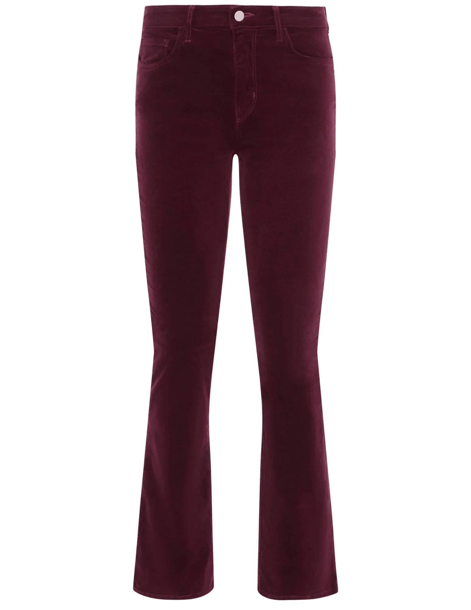 Nature Lover Outdoor Adventure Autumn Days Casual Student Outfit L'AGENCE Stevie Velvet Jeans in Dark Port