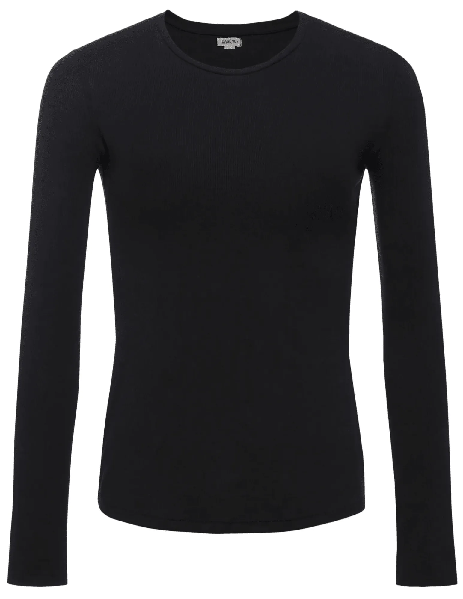 L'Agence Tess Micro Modal Crew Neck Long Sleeve Tee All-Day Wear