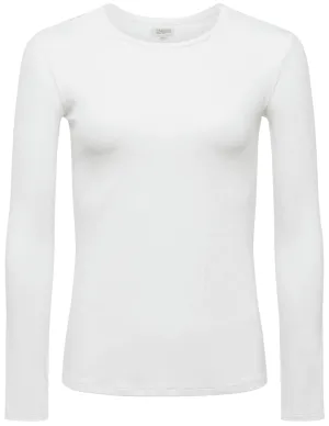 L'Agence Tess Micro Modal Crew Neck Long Sleeve Tee Lightweight Wear Breathable Active Wear Long sleeved warmth L'Agence Tess Micro Modal Crew Neck Long Sleeve Tee