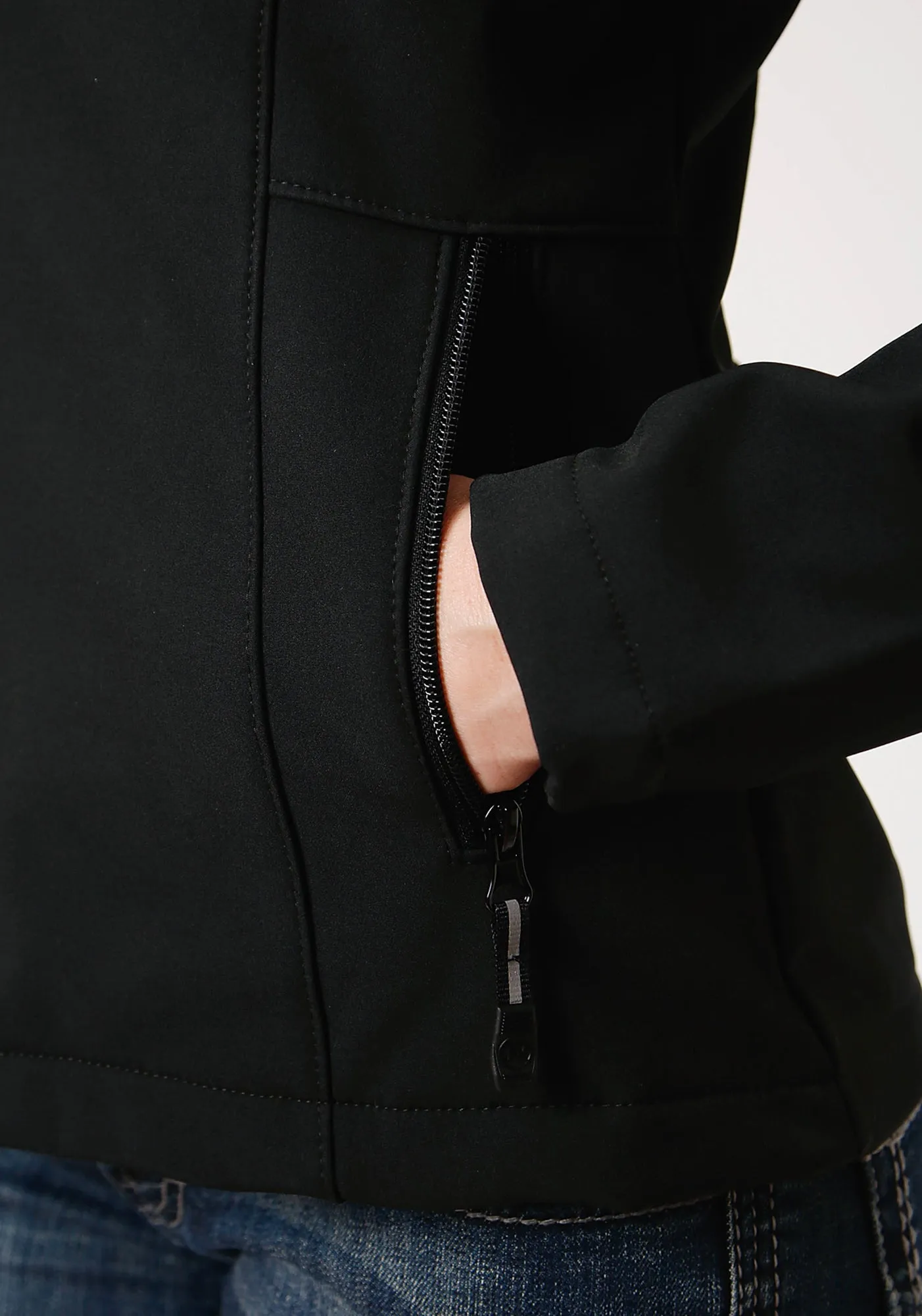 Roper Technical Womens Black Polyester Softshell Jacket All Use Wear
