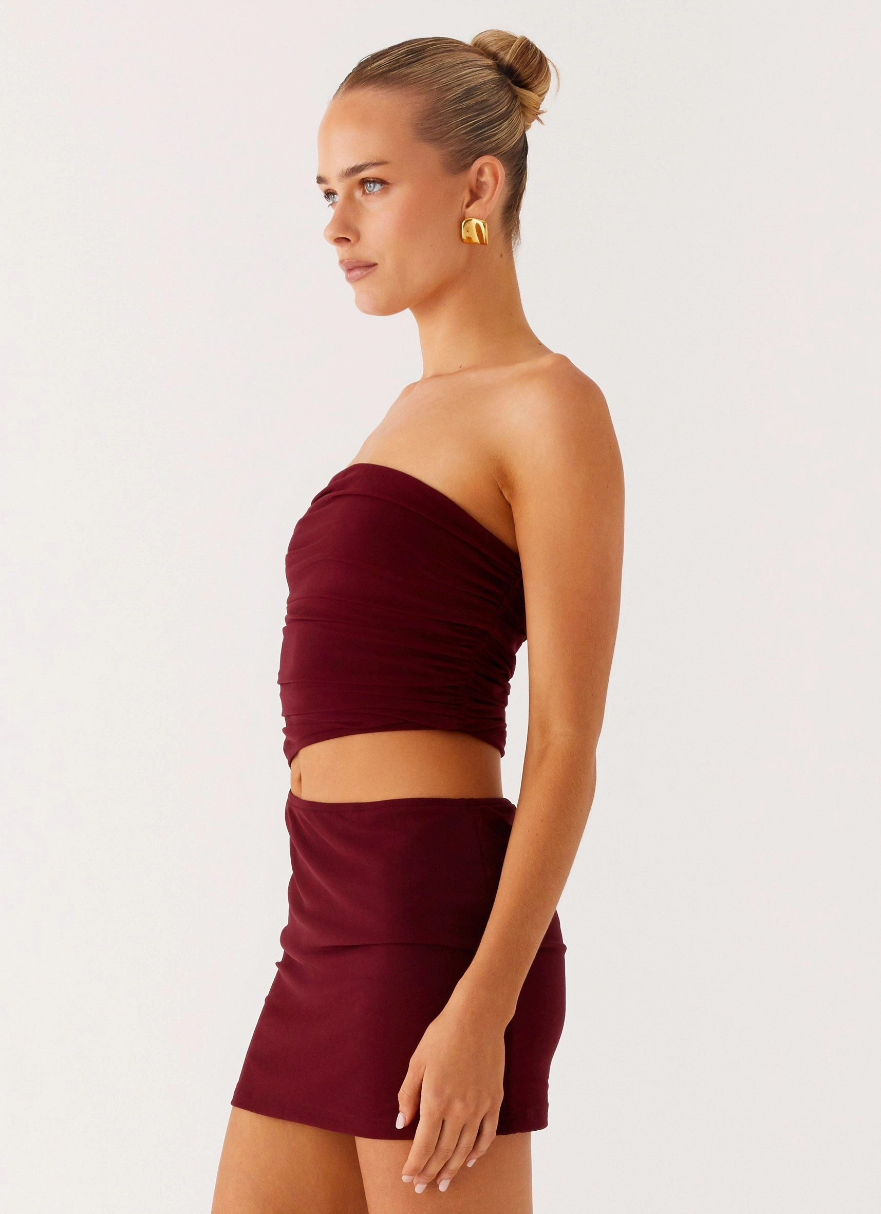 Last Heartbreak Mini Dress - Burgundy Fit Mood Elegant Piece