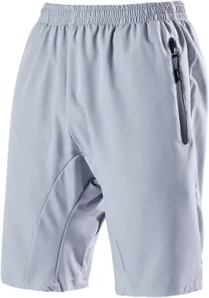 Lastesso Mens Shorts Lightweight Quick Dry Activewear Shorts Baggy Elastic Waist Zipper Pockets Gym Workout Summer Clothes