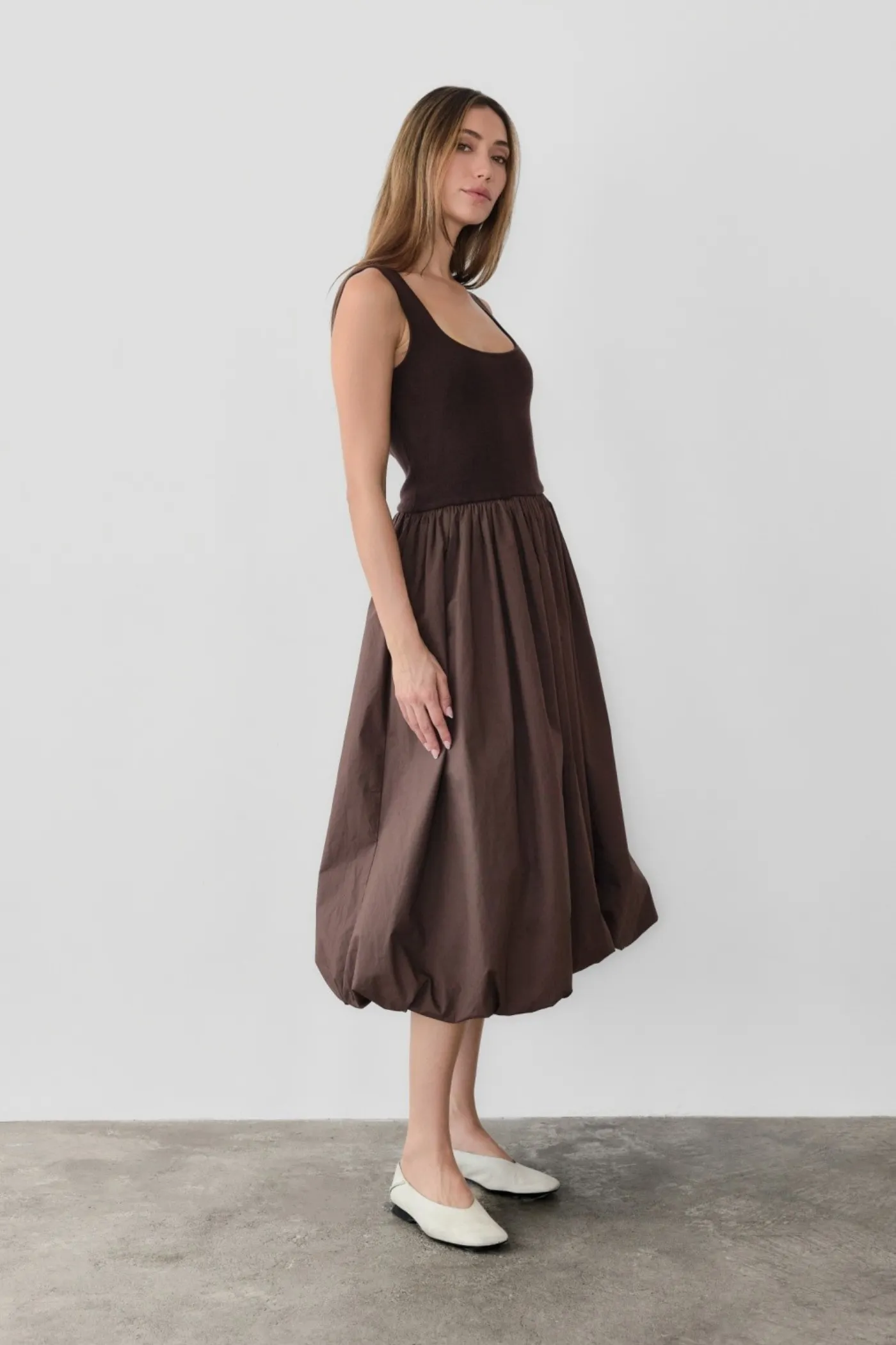 BELLA MIDI DRESS Office Tone Zip Closure