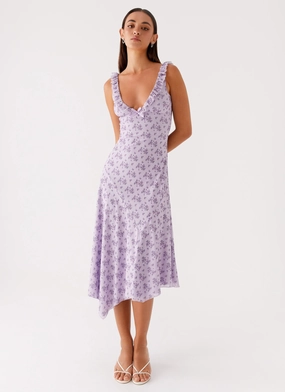 Layerable Piece Asteri Midi Dress - Lavender Meadow Asteri Midi Dress - Lavender Meadow Simplistic Mood Smart Tailoring
