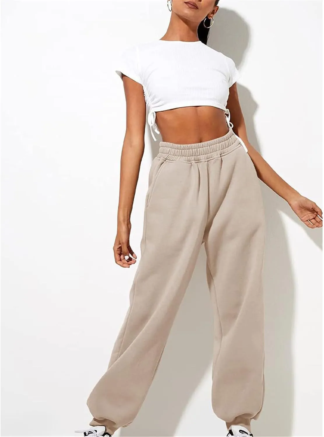 LCMTWX Womens Jogger Pants Soft Sports Cotton Pants Yoga Dance Womens Plus Size Pants Activewear Pants for Women Loose Fit