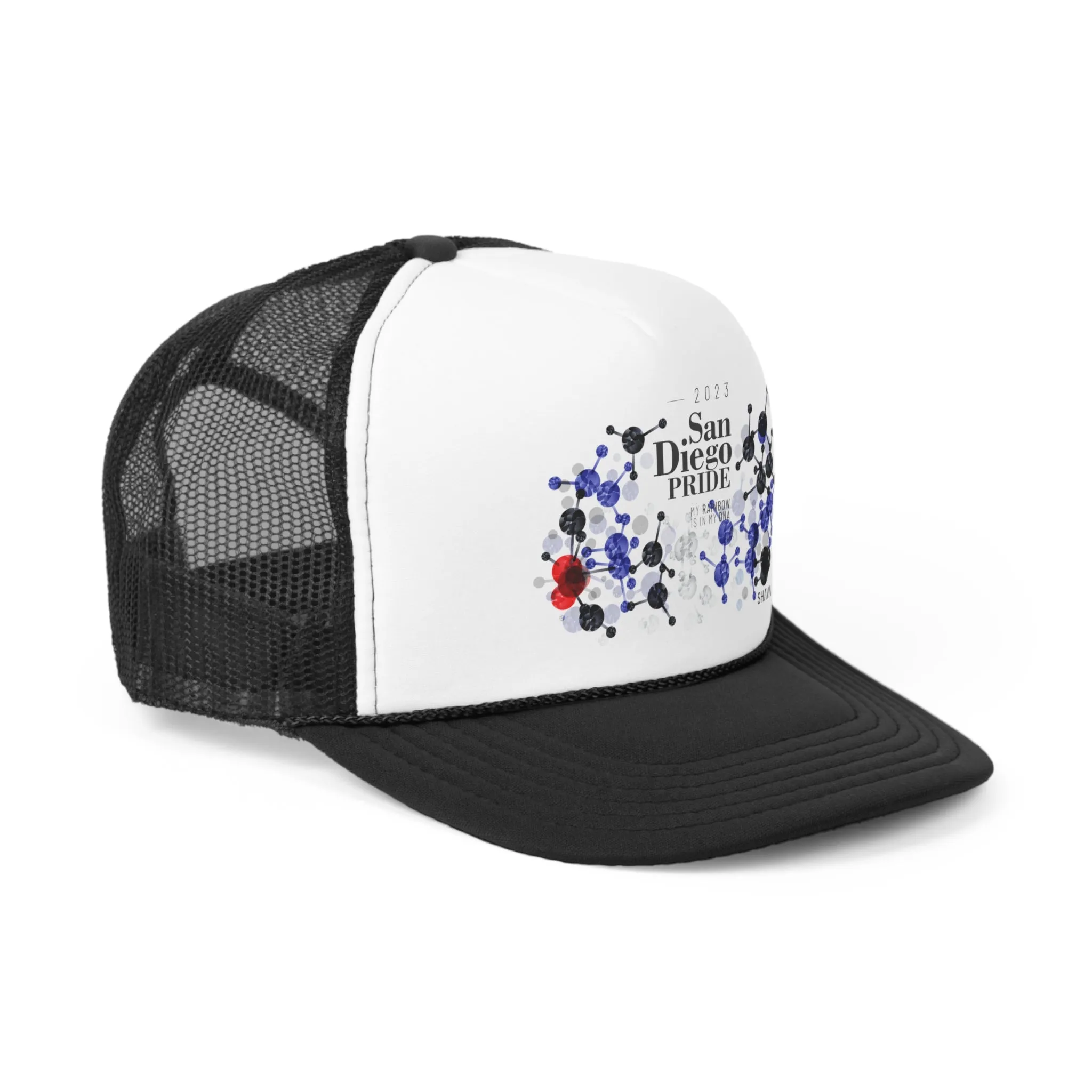 Leather Flag Trucker Caps San Diego Pride - My Rainbow is In My DNA