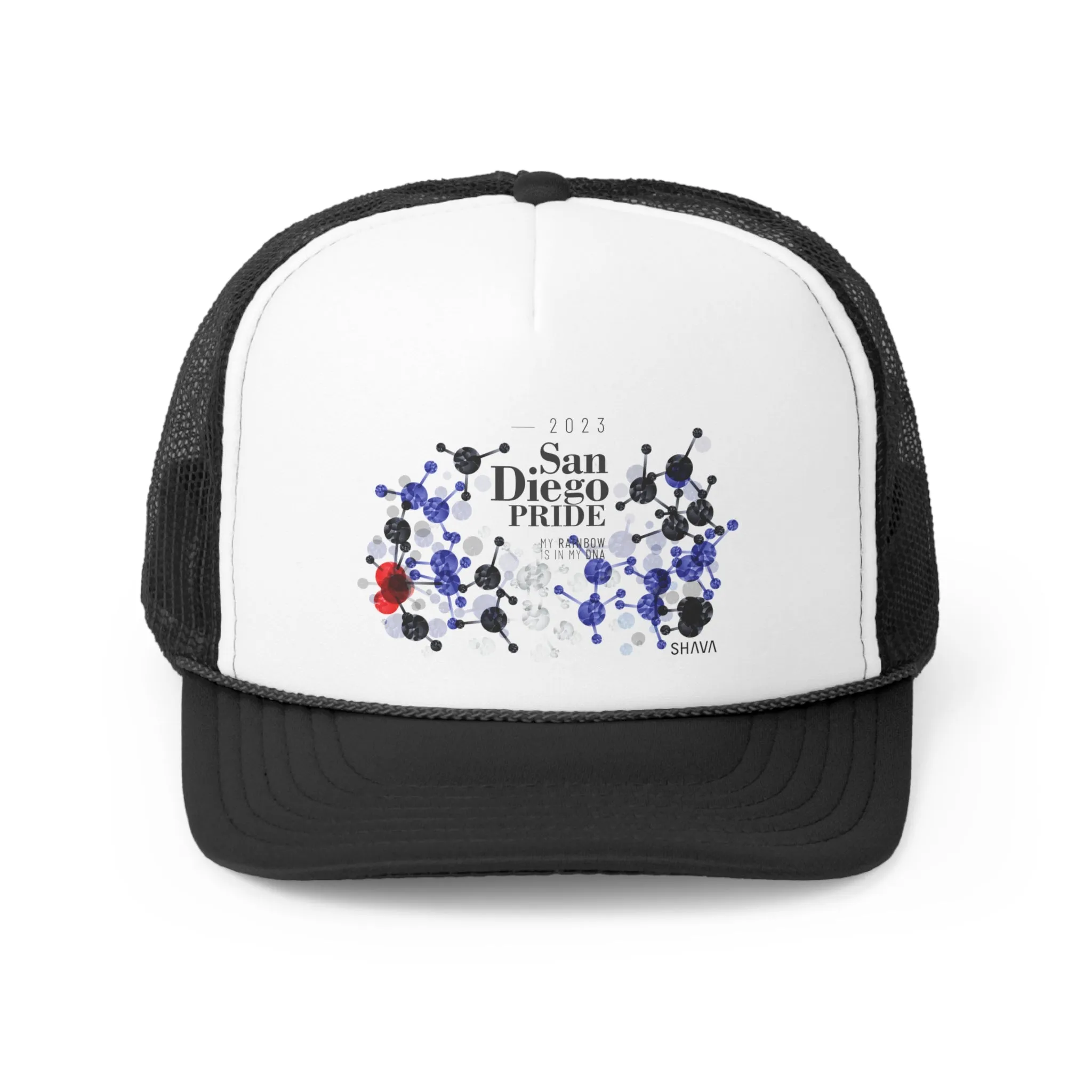 Leather Flag Trucker Caps San Diego Pride - My Rainbow is In My DNA