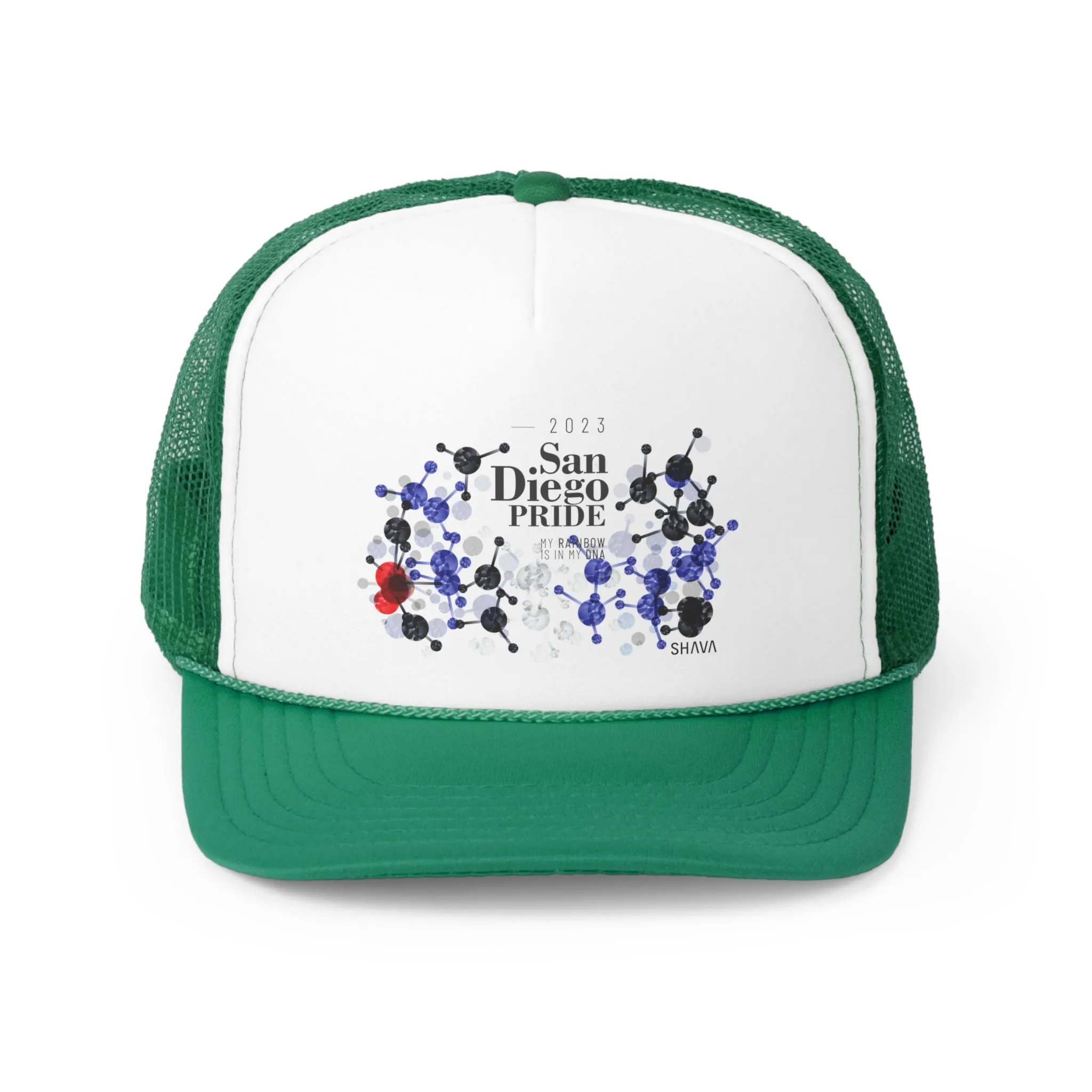 Leather Flag Trucker Caps San Diego Pride - My Rainbow is In My DNA