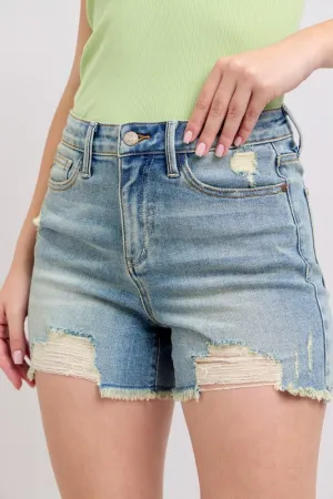 Lenny Vintage Wash Fly Stitch Detail & Destroy Shorts S-XL Easy Option Simple Fashion Trusted Outfit Lenny Vintage Wash Fly Stitch Detail & Destroy Shorts S-XL