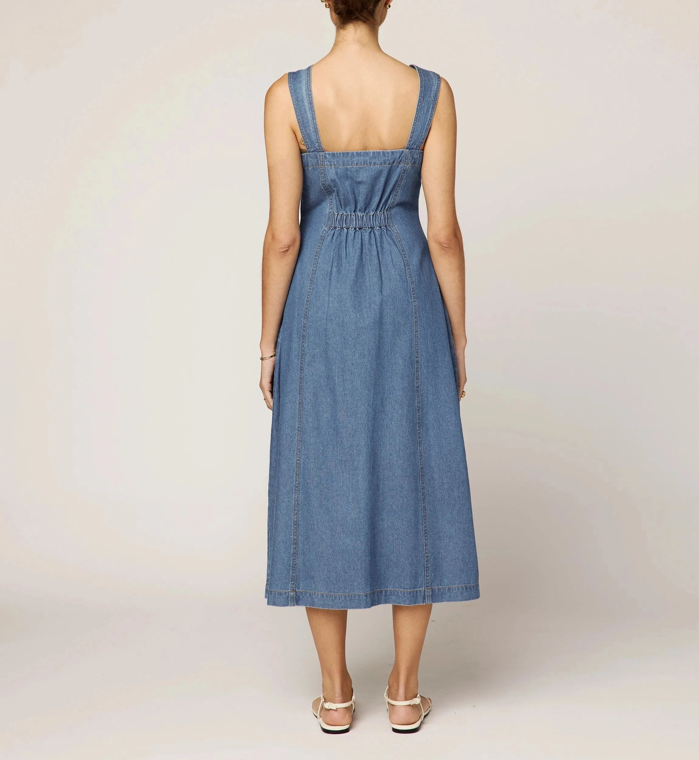 Liberty Midi Dress | Light Denim Perfect Layer Lounge Vibes