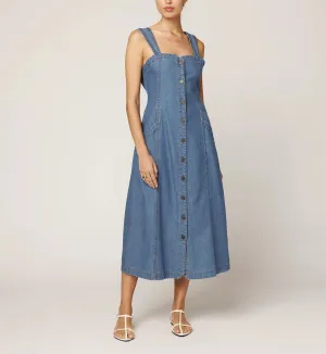 Liberty Midi Dress | Light Denim Graceful Ensemble Perfect Look Liberty Midi Dress | Light Denim
