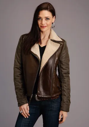 Lifetime Fit Stetson Womens Dark Brown Leather Motorcycle Jacket Stetson Womens Dark Brown Leather Motorcycle Jacket Street Fashion Trend Setter Holiday Vibes Home Comfort Teen Outfit