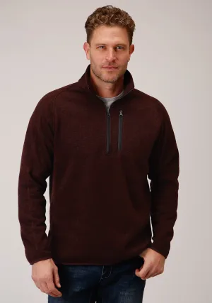 Light Design Stetson Mens Wine Polyester 1/4 Zip Pullover Sweater Stetson Mens Wine Polyester 1/4 Zip Pullover Sweater Quick Dry Technology