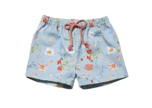 Light Floral Print Bingo Shorts