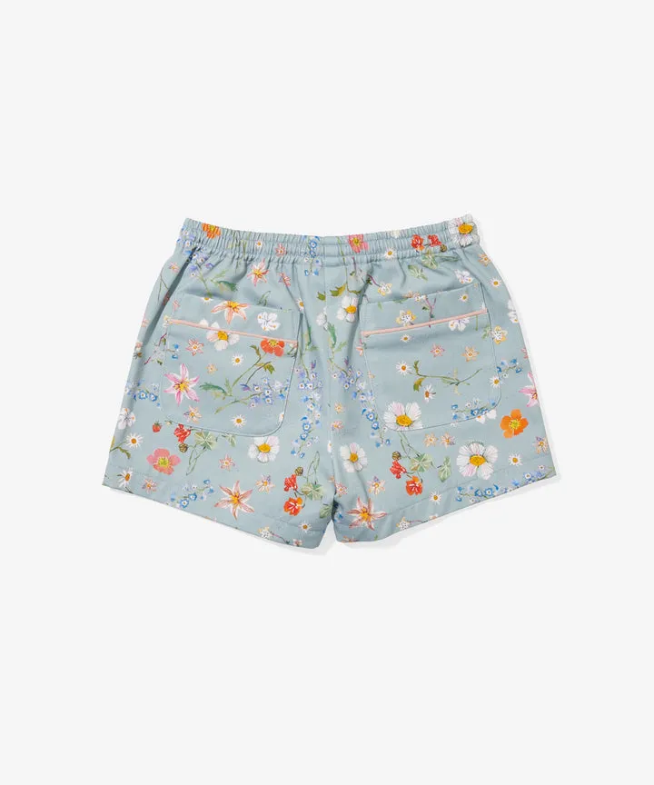 Light Floral Print Bingo Shorts