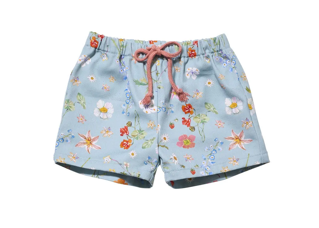 Light Floral Print Bingo Shorts