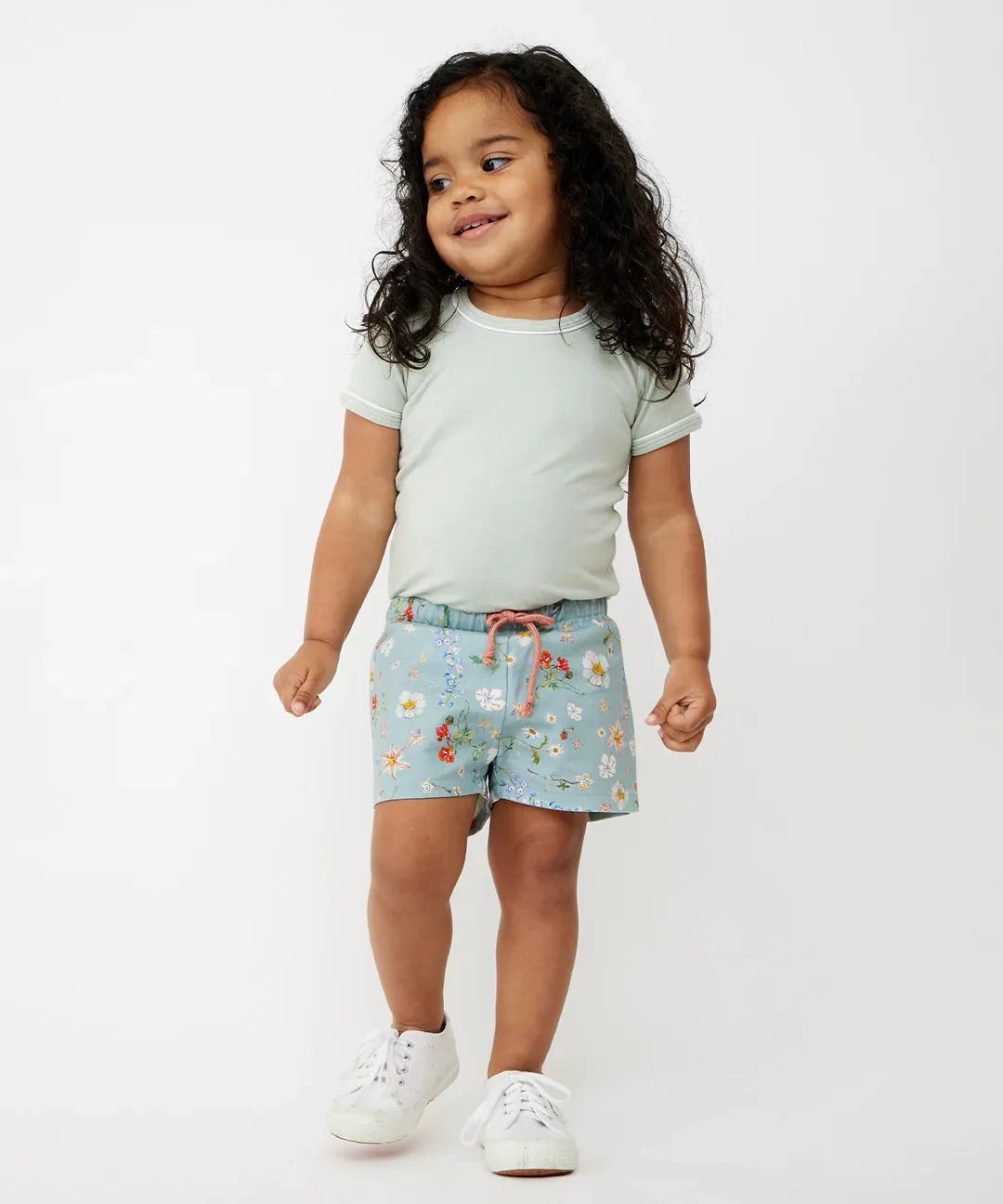 Light Floral Print Bingo Shorts