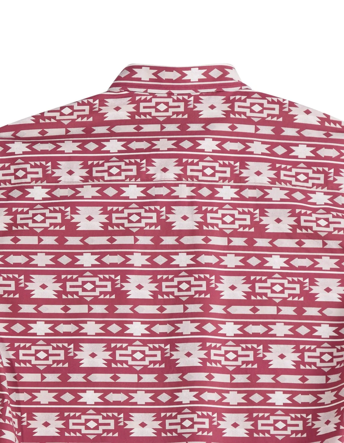 Tin Haul Mens Aztec Stripe Wine/White 100% Cotton L/S Shirt Rooftop Bar