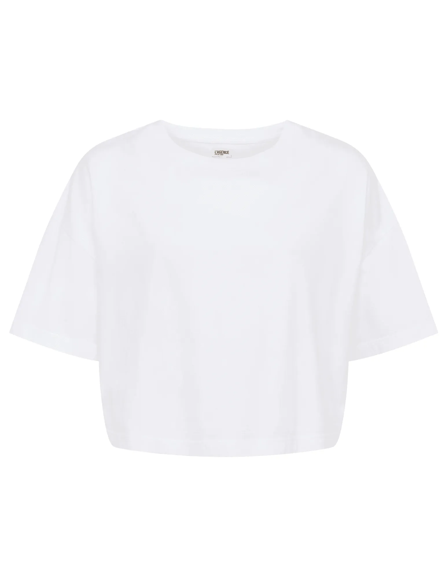 L'AGENCE Daria Oversized Cropped Tee Adaptable AntiPillingTreatment