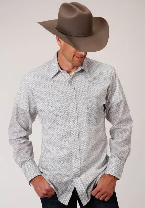 Lightweight Feel Roper Mens Black/Grey Cotton Blend Teardrop L/S Shirt Roper Mens Black/Grey Cotton Blend Teardrop L/S Shirt Networking Session Retro Vibe