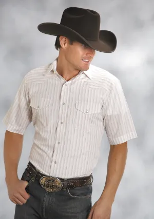 Lightweight Layered Knit Roper Classics Mens White Cotton Blend Tone on Tone Patterns S/S Shirt Roper Classics Mens White Cotton Blend Tone on Tone Patterns S/S Shirt Fall Fashion
