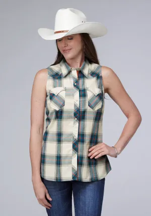 Lightweight Layered Knit Roper Womens 2006 Tile Plaid Multi-Color 100% Cotton S/L Shirt Travel Essential Unique Design Roper Womens 2006 Tile Plaid Multi-Color 100% Cotton S/L Shirt