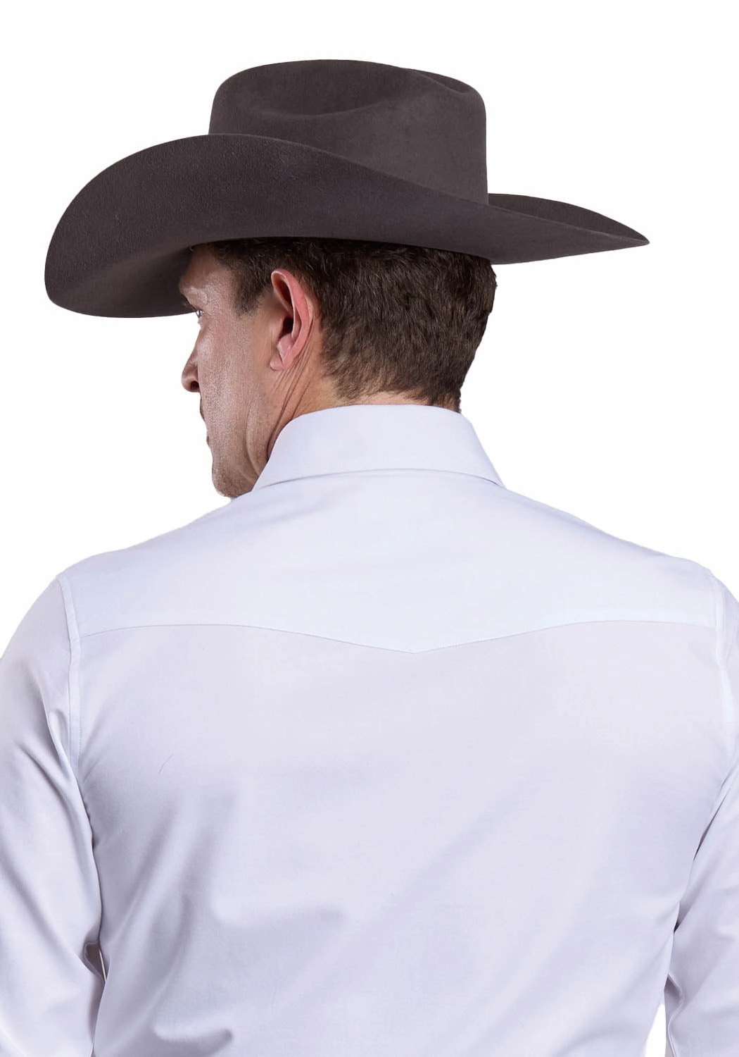 Stetson Mens Soft Oxford Western Optic White 100% Cotton L/S Shirt gender-neutral All-Weather Ready