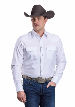 Lightweight Material Stetson Mens Soft Oxford Western Optic White 100% Cotton L/S Shirt Stetson Mens Soft Oxford Western Optic White 100% Cotton L/S Shirt color block High-Quality Fabric