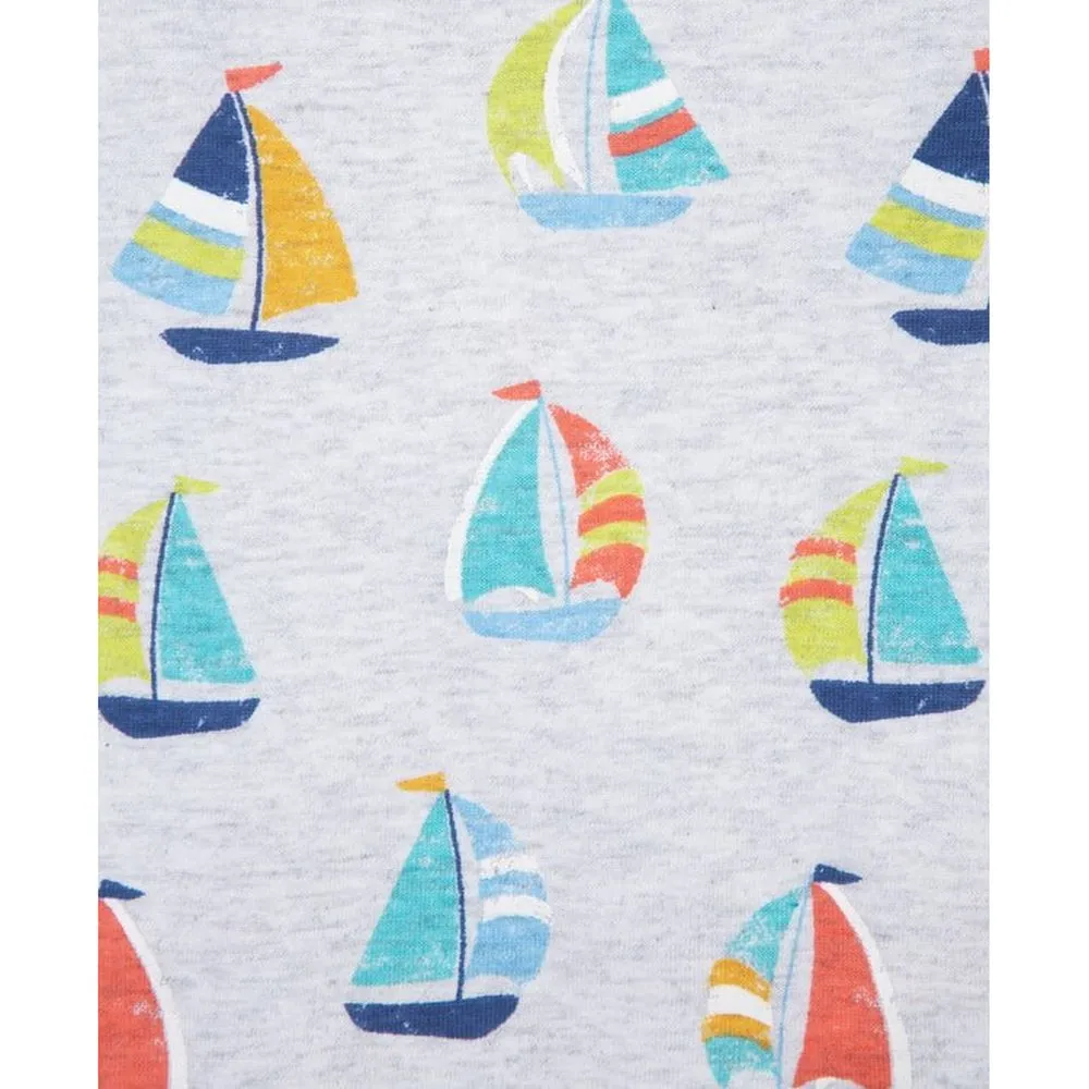 Little Me Boys Boat 3 Piece Short Set