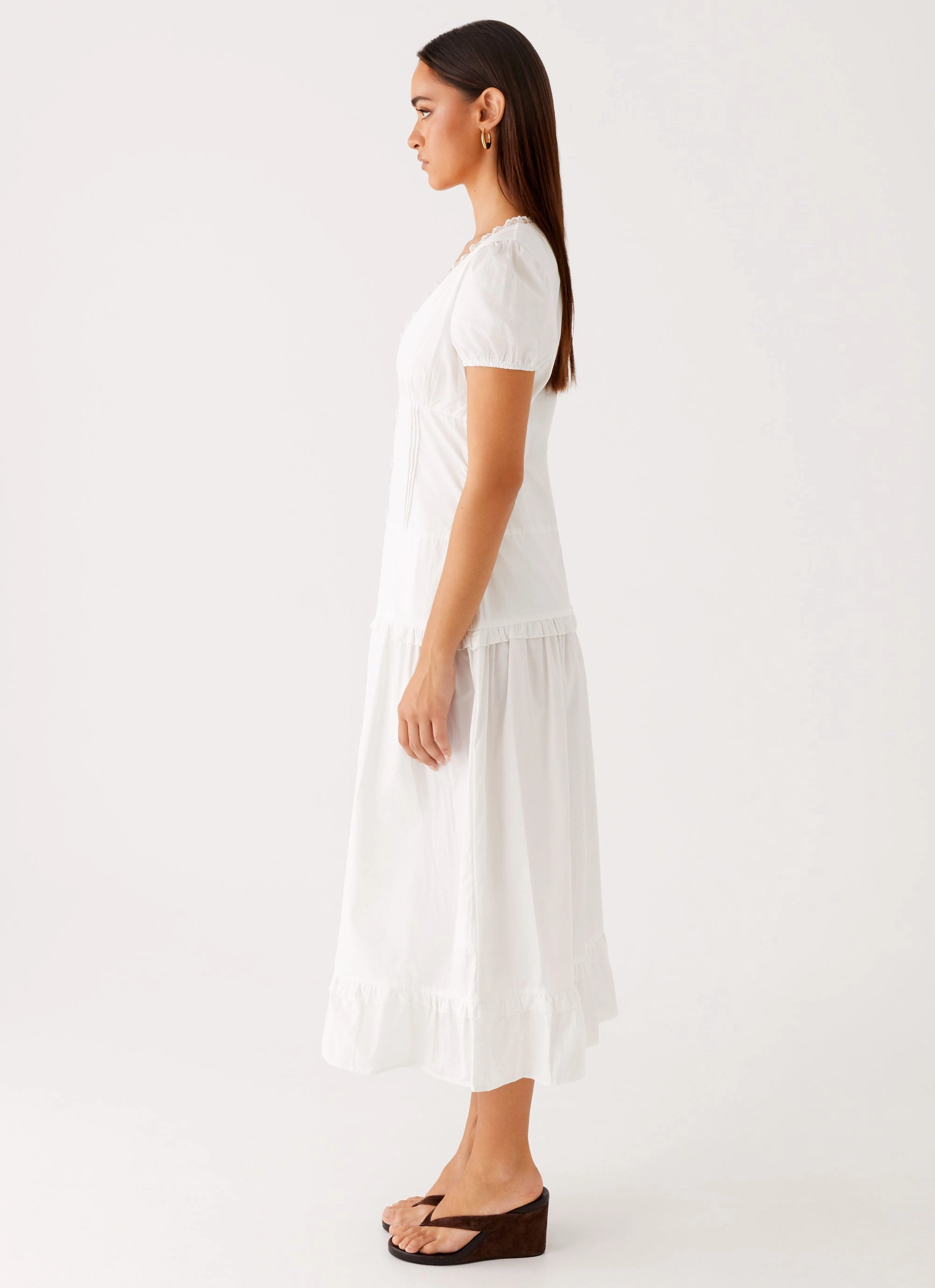 London Midi Dress - White Inner Glow