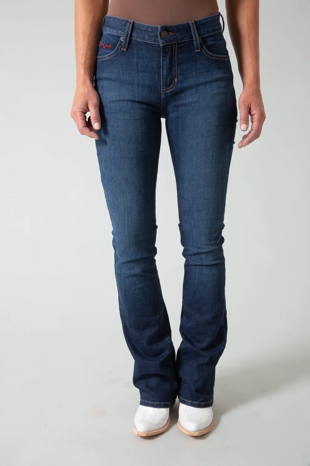 Fresh Look Low Maintenance Kimes Ranch Womens Chloe Blue Cotton Blend Jeans