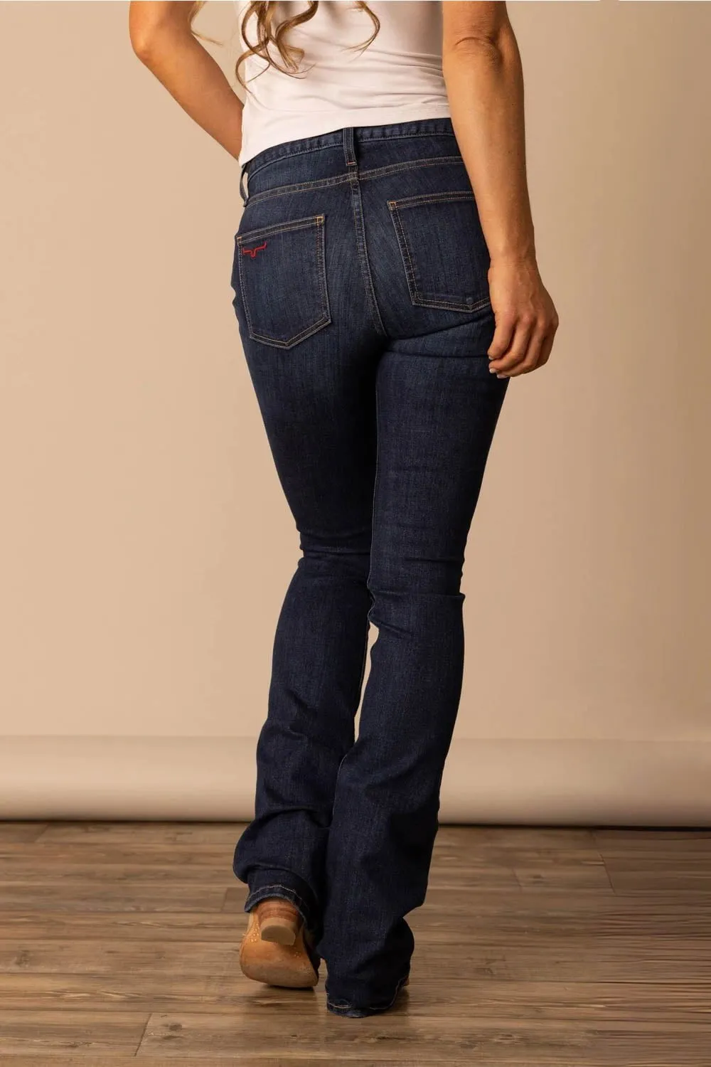 Routine Style Kimes Ranch Womens Chloe Blue Cotton Blend Jeans