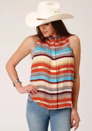 Longline Cut Stetson Womens Sunset Serape Multi-Color 100% Rayon S/L Blouse Stetson Womens Sunset Serape Multi-Color 100% Rayon S/L Blouse Earthy Palette Reinforced Seams