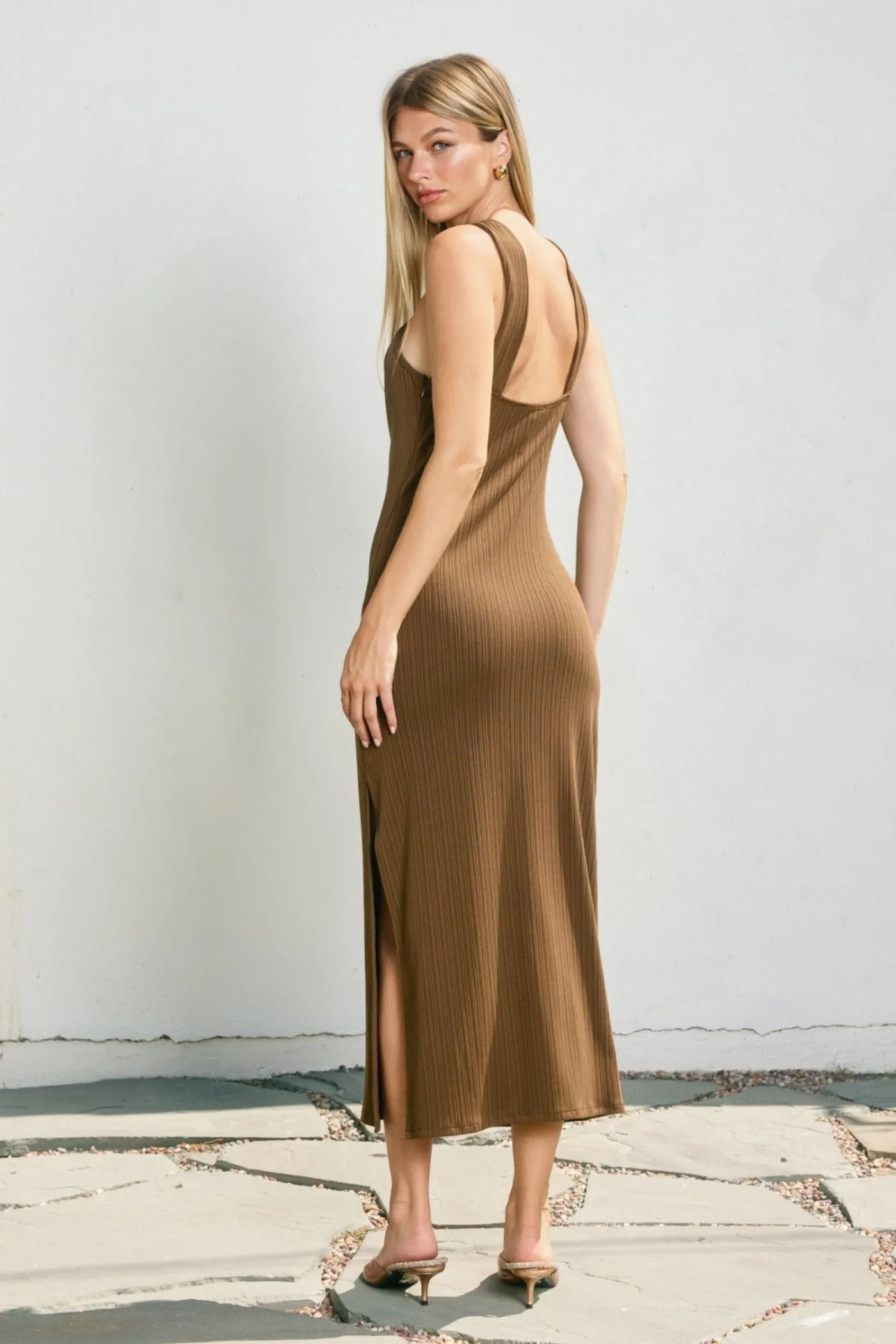 ReversibleStyle Timeless Appeal LORELEI HALTER MIDI DRESS