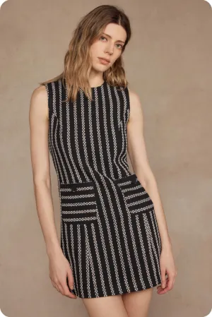 Lou Stripe Mini Dress Jewel tone Easy Elegance Lou Stripe Mini Dress