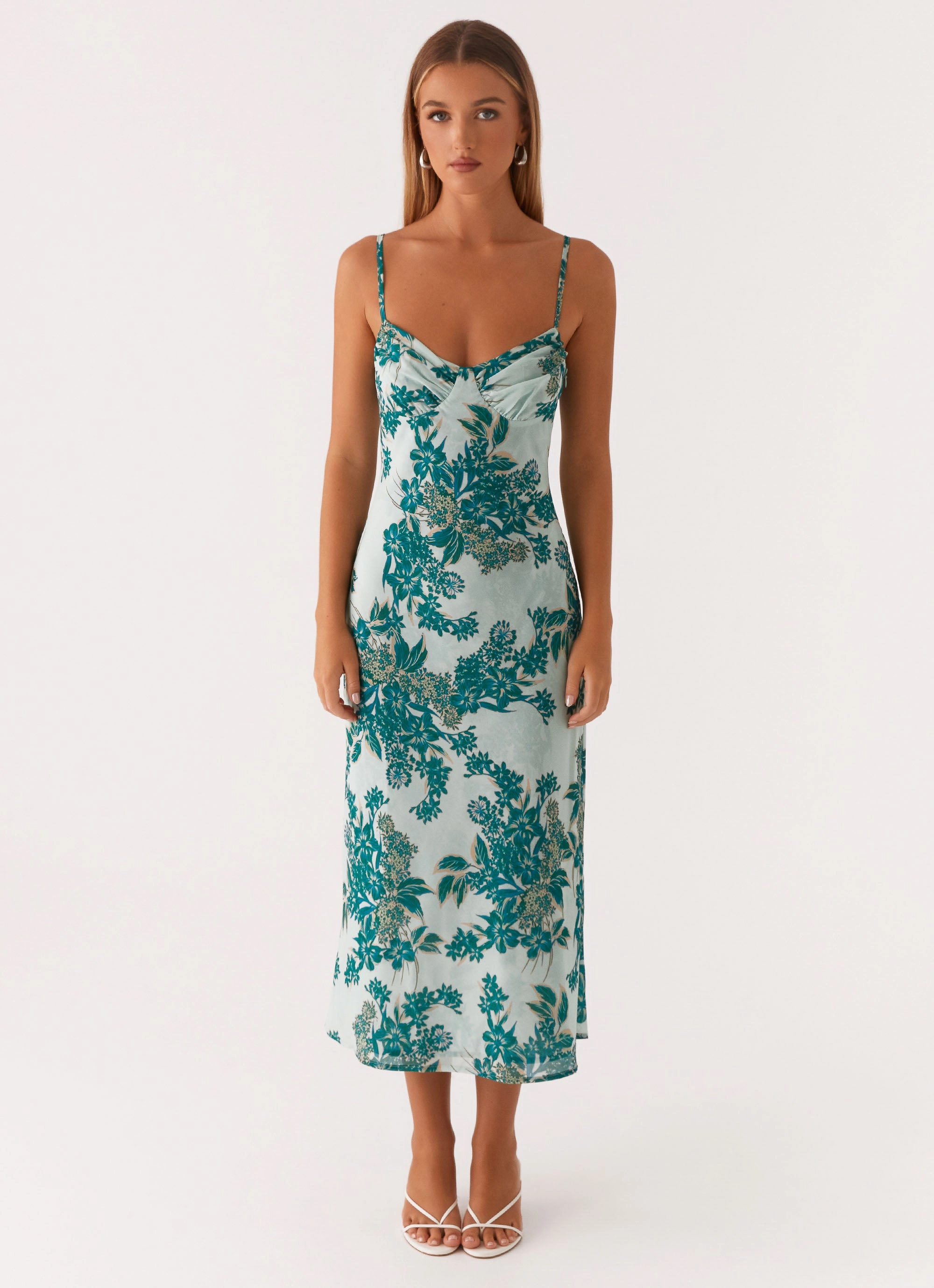Love Song Midi Dress - Cloud Nine Floral Lounge Base
