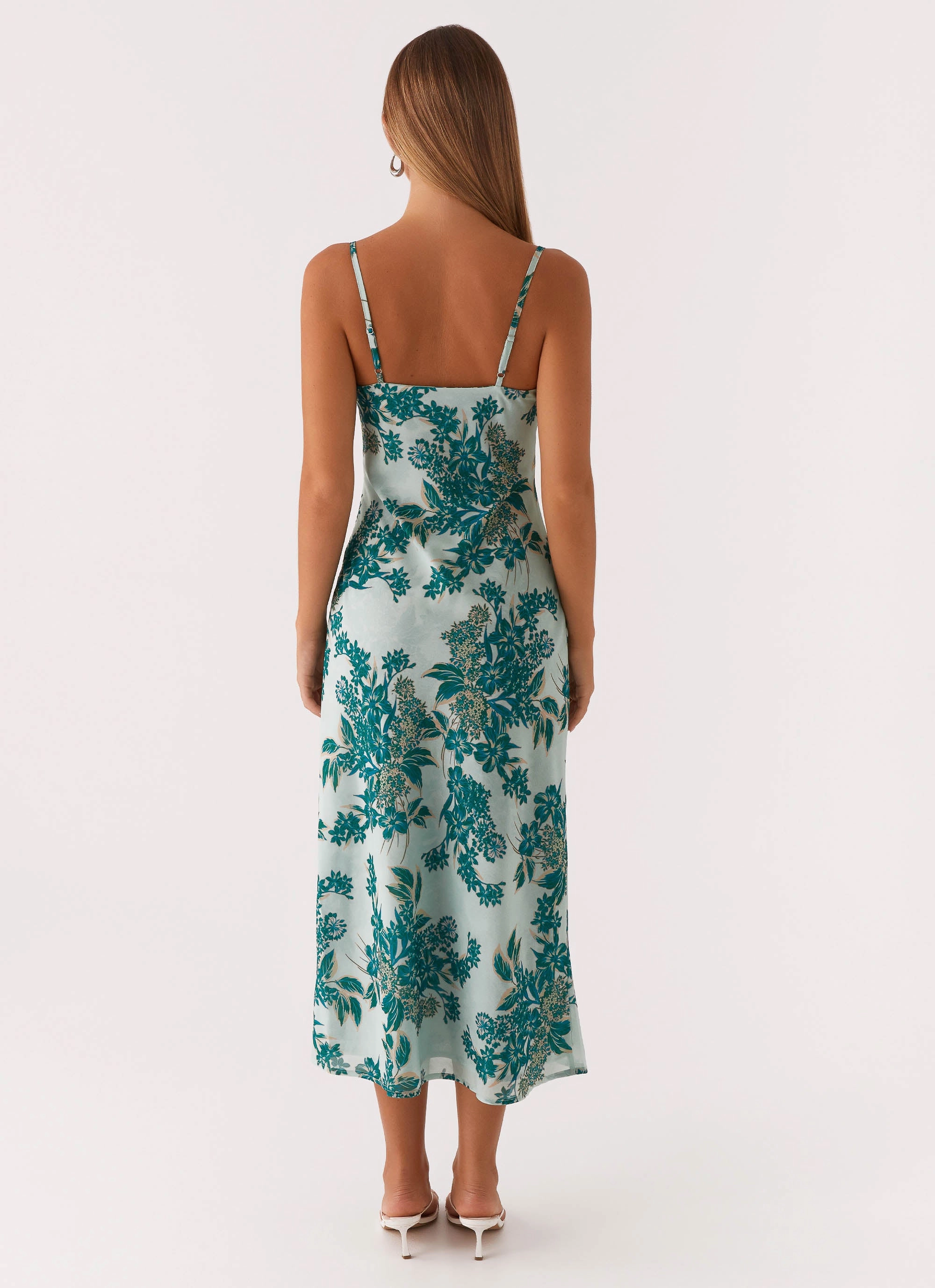 Lace Fine Love Song Midi Dress - Cloud Nine Floral